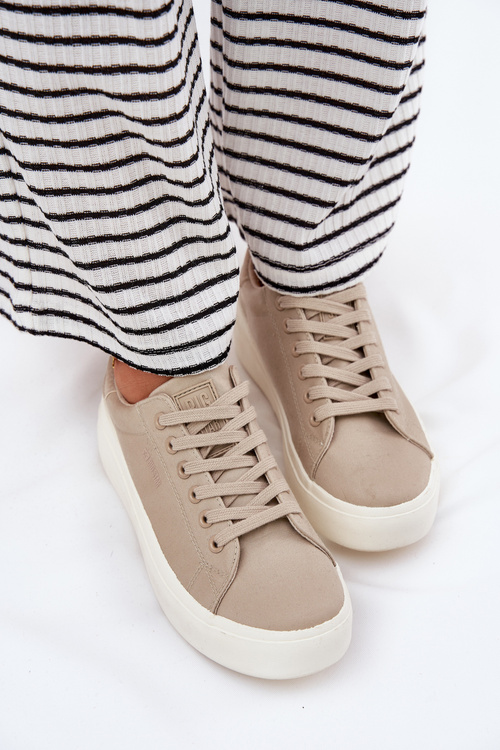 Dámské Textilní Tenisky Na Platformě Big Star RR274465 Béžové