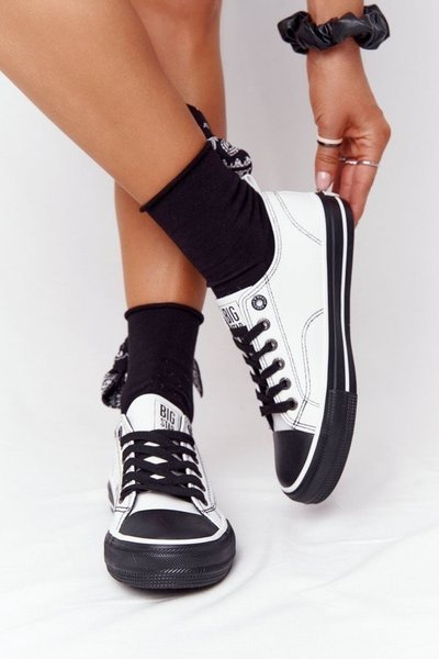 Dámské Kožené Tenisky BIG STAR HH274147 Bile-Černé