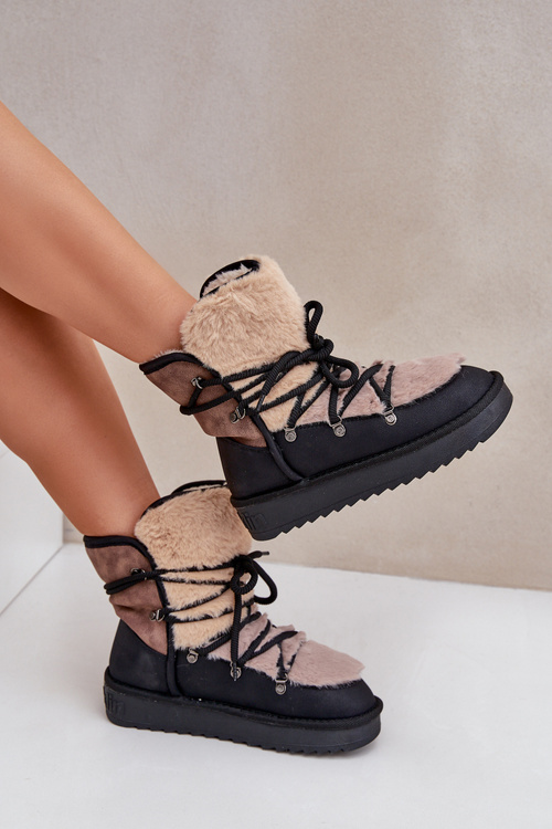 Dámske Snehule S Kožušinou D.Franklin Čierne DFSH370012