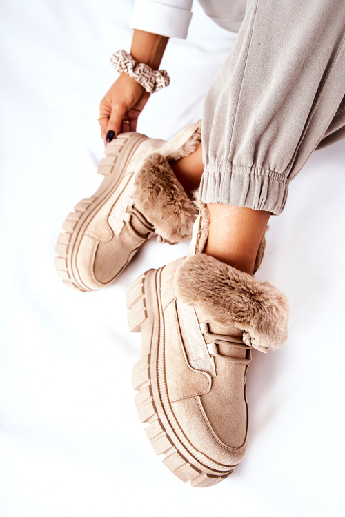 Zateplené boty Trapper Boots Bezove Demaris