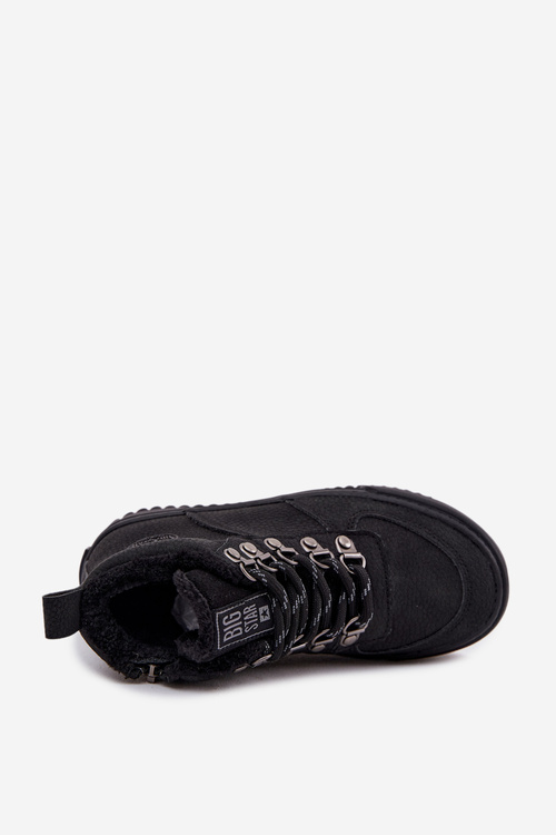 Trekové Boty Dětské Zateplené Big Star SS374075 Černé