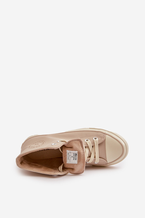 Dámské Tenisky Z Eko Kůže Béžové Big Star OO274934