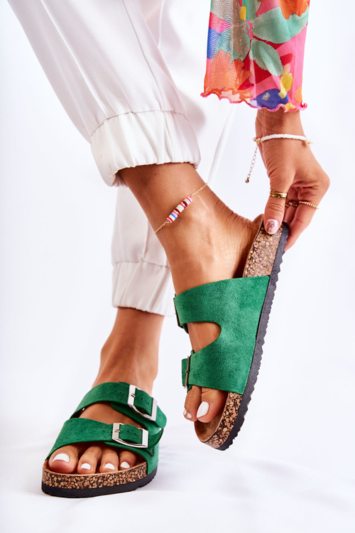 Dámské pantofle zelená Misandei