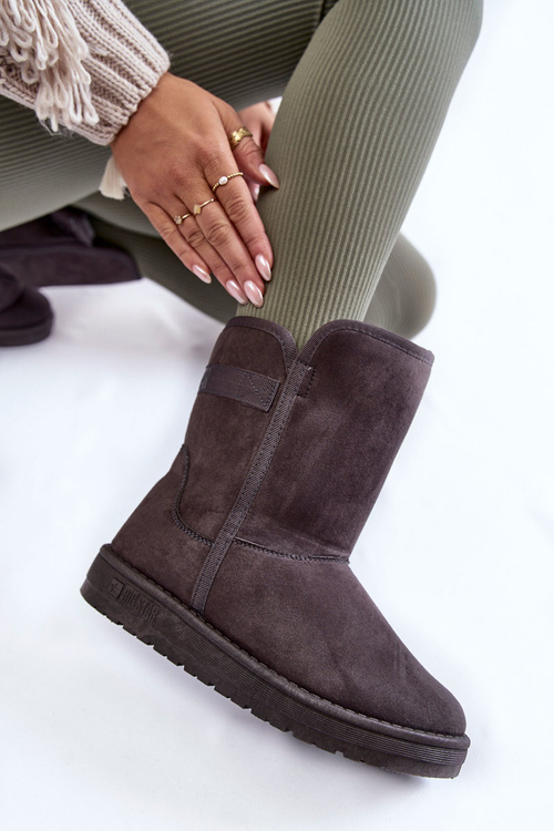 Dámské vysoké boty do sněhu Big Star KK274619 Šede