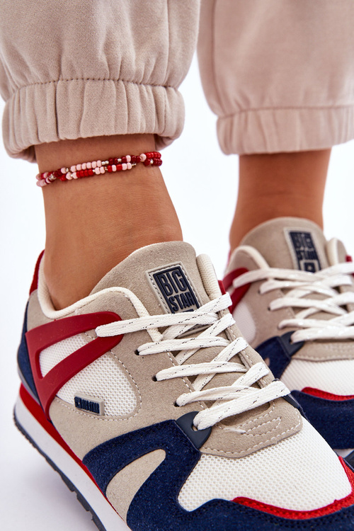 Pohodlné dámske tenisky Pamäť pena Veľká hviezda LL274950 červená