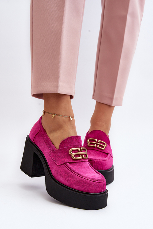 Zazoo 20170 Dámske Semišové Topánky Na Podpätku Fuksia