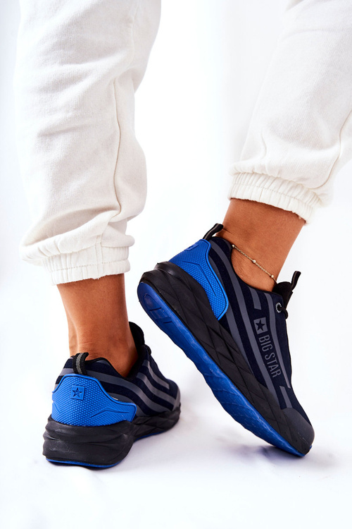 Veľká hviezda II274459 Navy Blue Leather Sports Shoe Shoe