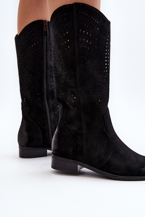 Zazoo 3403 Prosklené Dámské Botky S Nízkým Podpatkem Hnědé