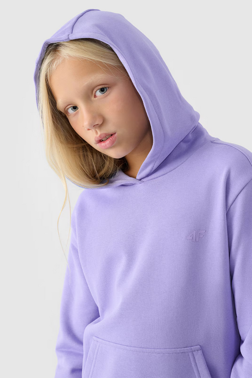 Dívčí Nekoženková Mikina S Kapucí Hladká 4F 4FJWMM00TSWSF1316-32S