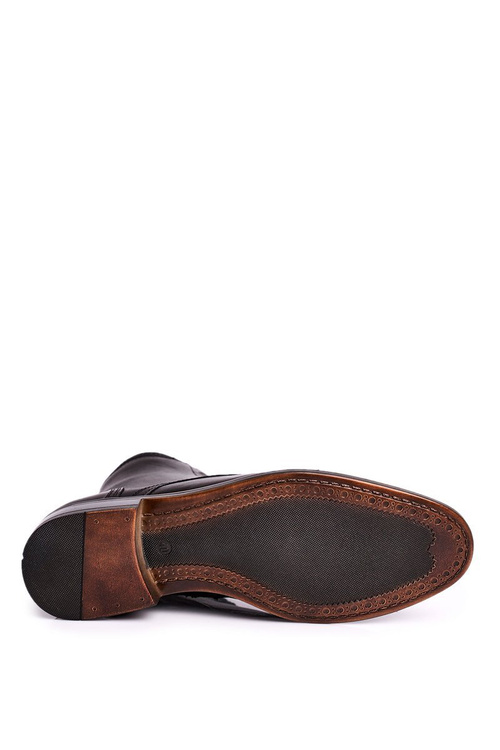 Čierne kožené topánky Bruno