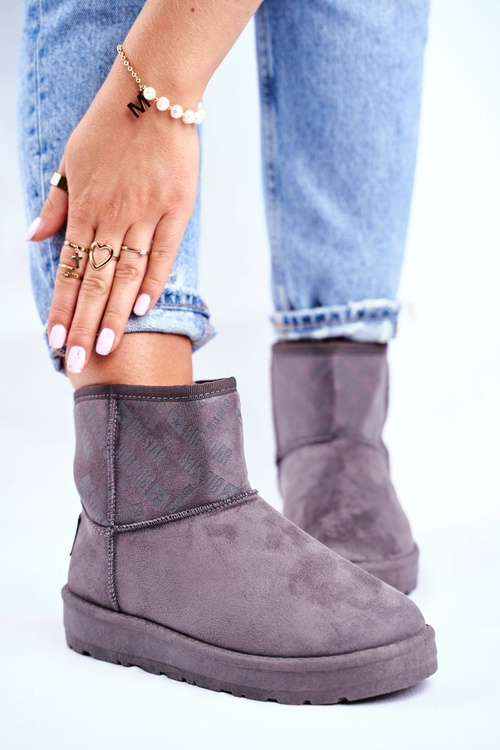 Dámské Zimní Boty Big Star Sněhule Šedá GG274558