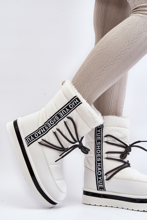 Dámske snehule s viazaním biele Lilara