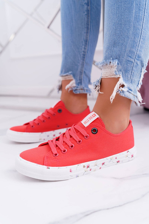 Nízké Dámské Tenisky Big Star Červené DD274709