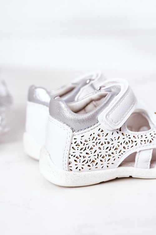 Dětské Kožené Sandály Na Suchý Zip Bile Meera