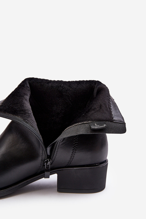Dámske kožené topánky pre čierny posúvač Semotti