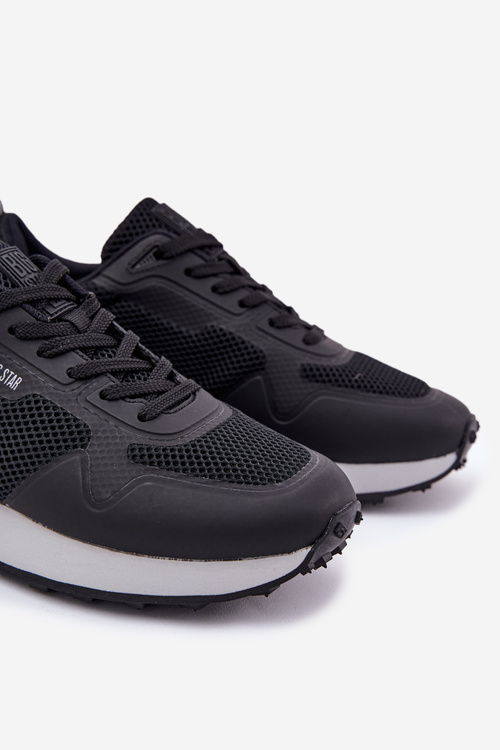 Pánske Tenisky Na Platforme Big Star RR174361 Hi-Poly System Čierne