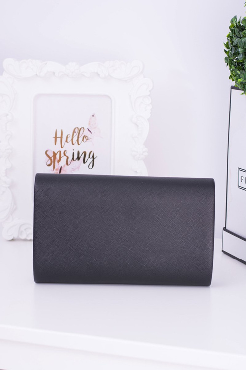 Elegantní Černá spojka zlaté armatury