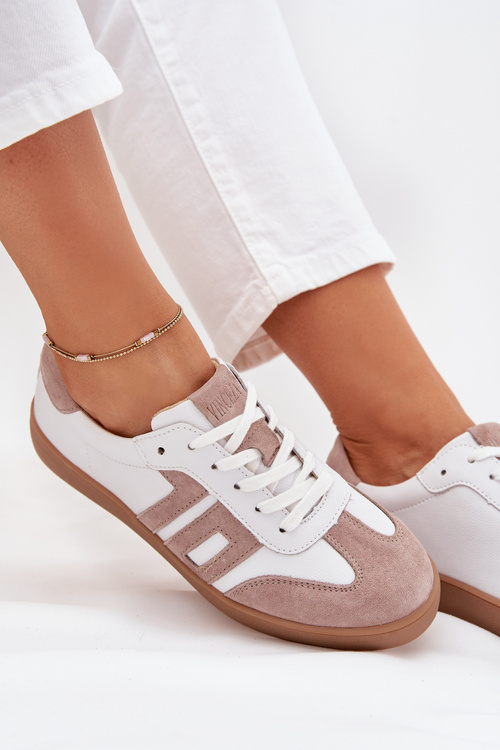 Dámské Kožené Tenisky Vinceza 79557 Bílá-Bežová