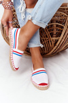 Espadrilles na pletenej podrážke veľkej hviezdy HH274486 biela