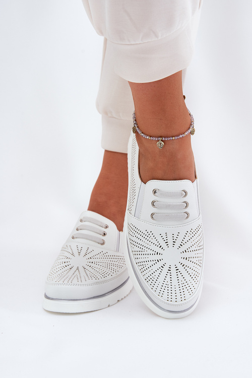 Dámske Slip-On Topánky Biele Azethia