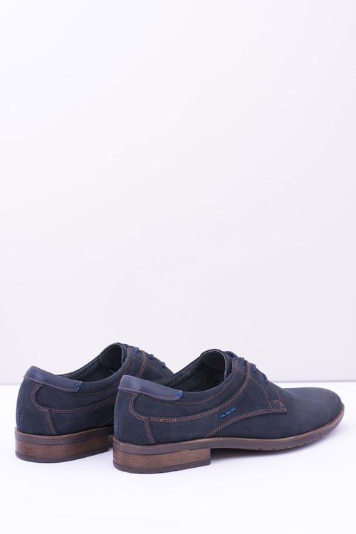 Elegantní Pánské Kožené Polobotky Tmavě Modré Santiago