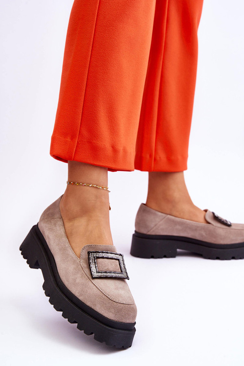 Pohodlné semišové šamy béžové agathe