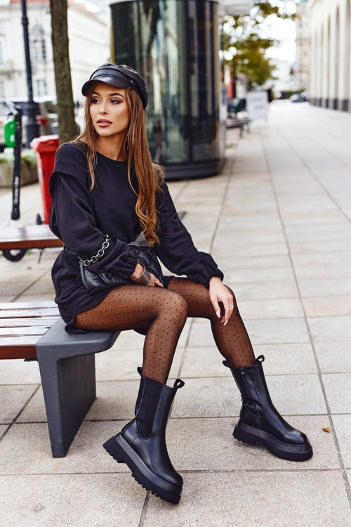 Dámske topánky, masívna platforma Black Beatrice