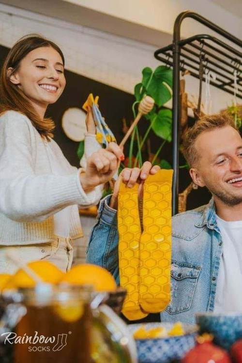 Duhové Ponožky Med Ve Sklenici 2 Párů