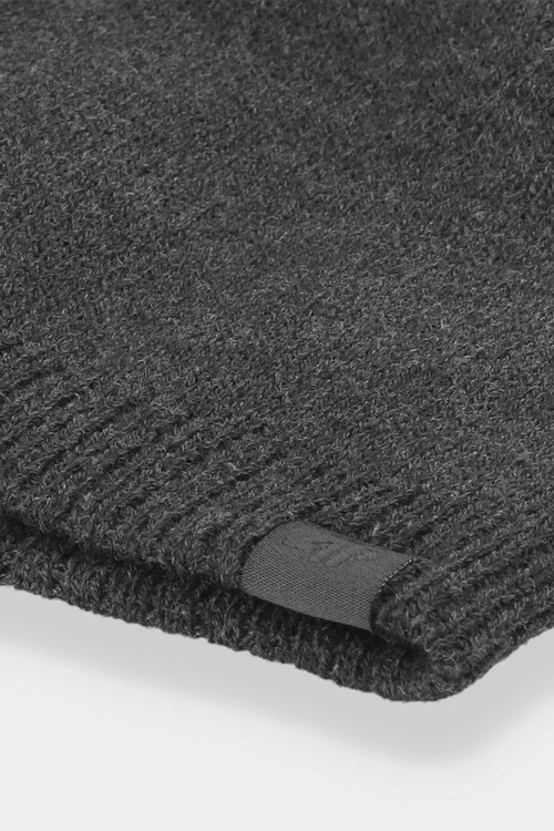 Mužský zimný klobúk 4F 4FAW23ACAPM304-23M Tmavosivá