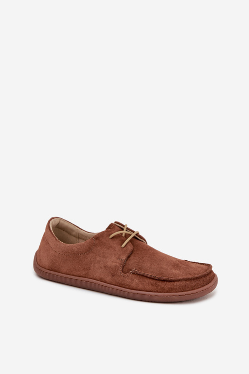 Dámské polobotky typu barefoot z přírodního semiše Zazoo 327 hnědé