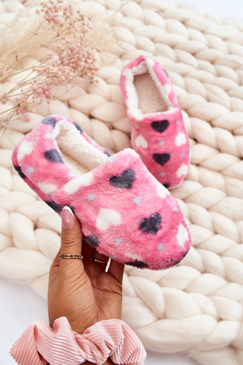 Dětské zateplené nazouváky V srdci Růžový Meyra