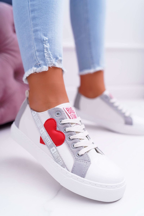 Dámské Tenisky Big Star Bílé se Srdcem EE274257