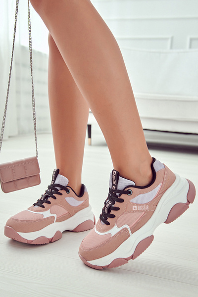 Dámské Sneakers Sportovní Obuv Big Star JJ274577 Růžová