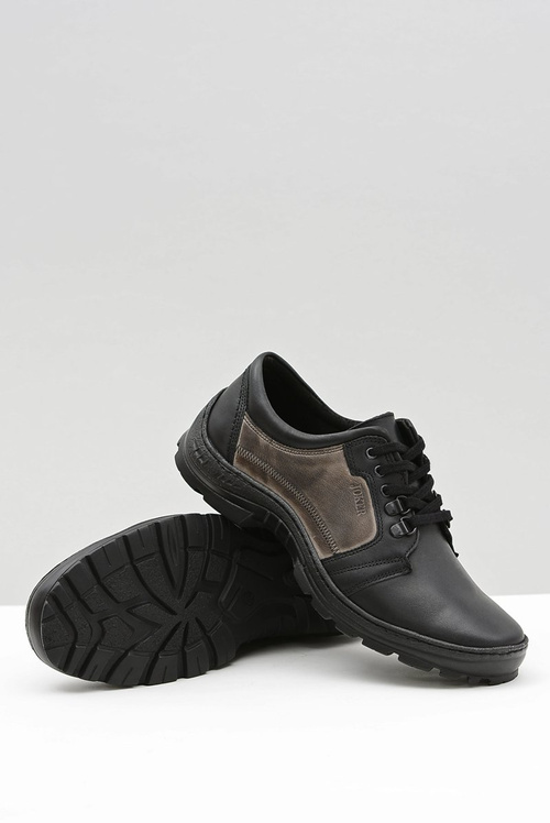 Pánské kožené klasické černé boty Favello