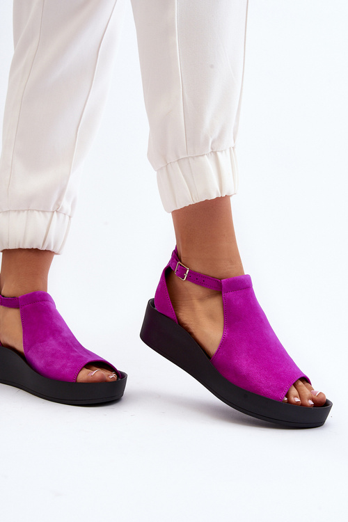 Zazoo 2914 Dámské sandály z semiše Fuchsie