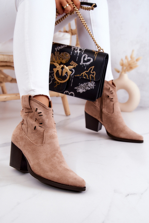 Ženské semišové topánky Bege Devon