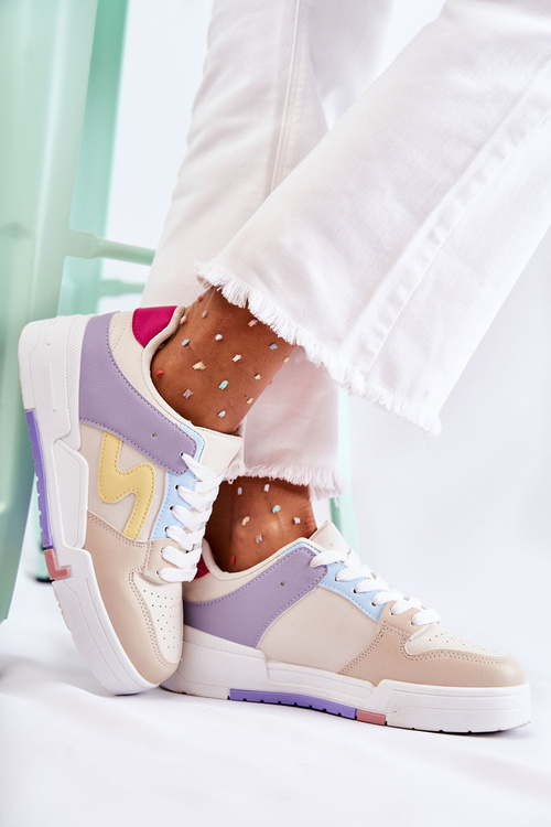 Dámské sportovní kožené boty Béžová Francis