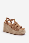 Sandály Na Kotevníku S Pletením Hnědé Gnosis