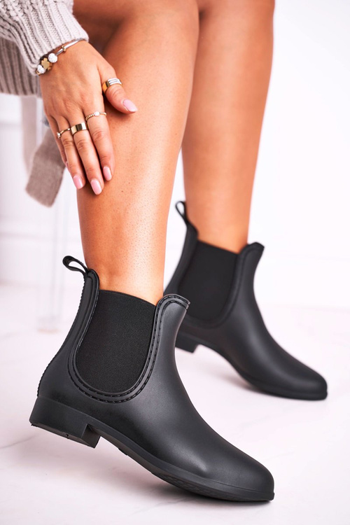 Čierne dámske matné wellies, Answear