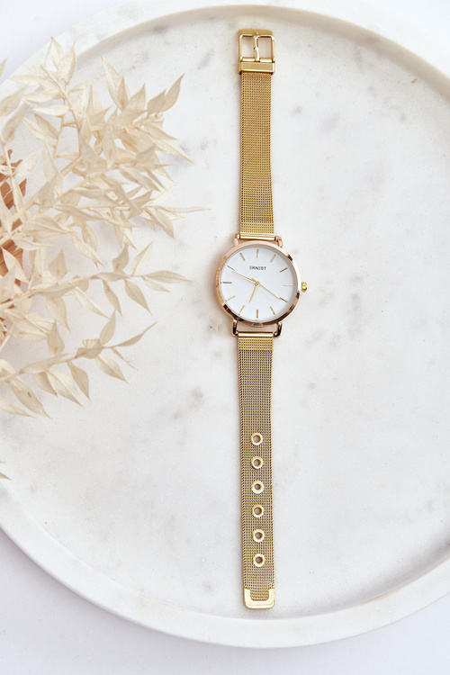 Dámské hodinky na náramku Ernest E97280 Zlatý