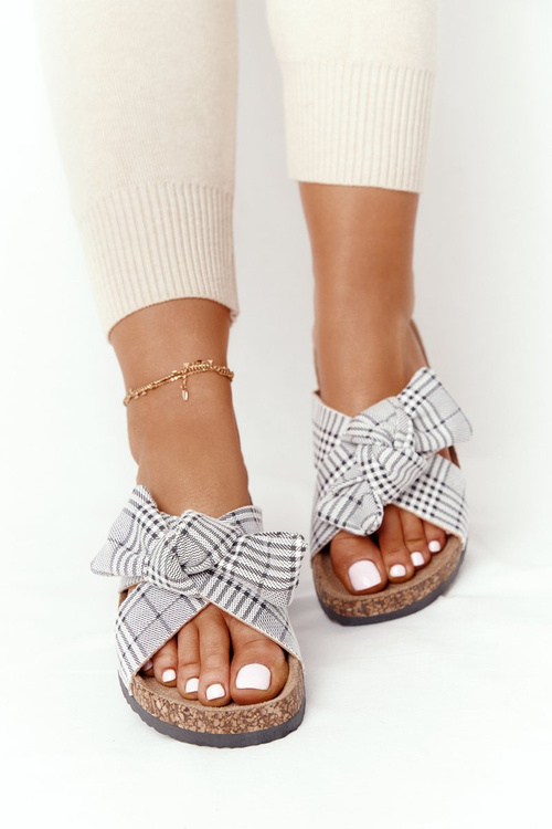 Papuče na Cork Sole Vinceza 20-30105 Gray Plaid