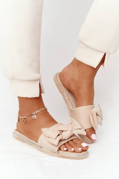 Gumové Nazouváky S Mašlí Béžové Andrea