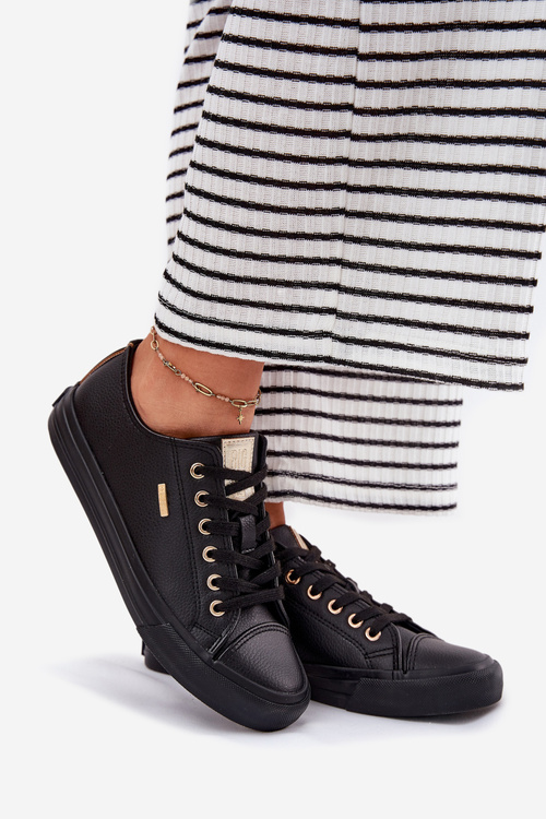 Dámske Tenisky Z Eko Kože Big Star RR274749 Čierne