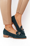 Elegantné ženské Vinceza Moccasins 10585 Suede Green