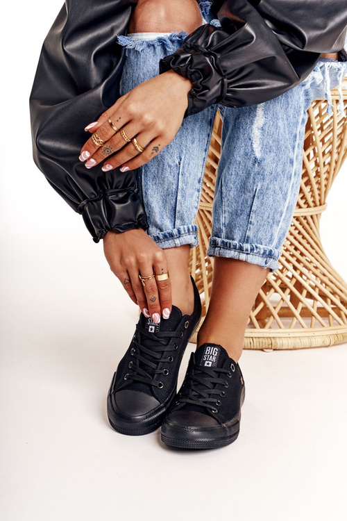 Dámské Klasické Nízké Tenisky BIG STAR AA274009 černé