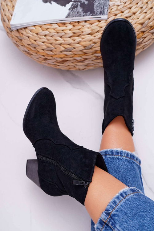 Dámske topánky na topánkach Nutriso Black Cowboy