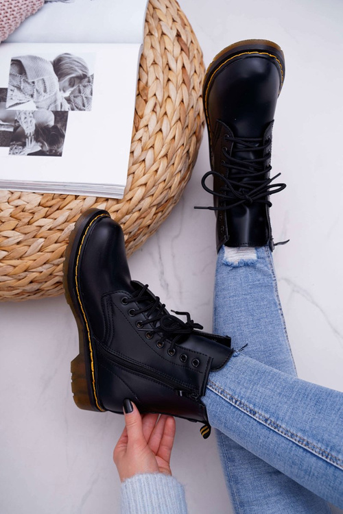 Dámske topánky topánky čierna gangsta