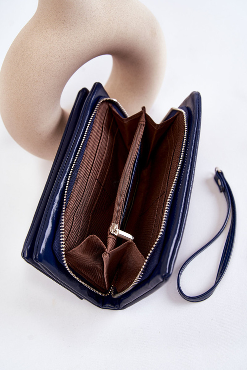 Dámske veľké kožené granátové jablko svieti zámok peňaženka