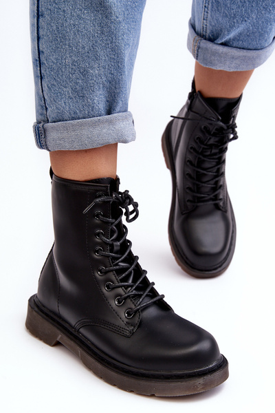 Dámské Traperky S Suwakiem Černé Mibrasa