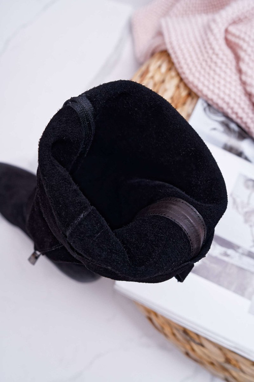 Dámské Kozačky Laura Messi 2071 Kožené Černé This Love